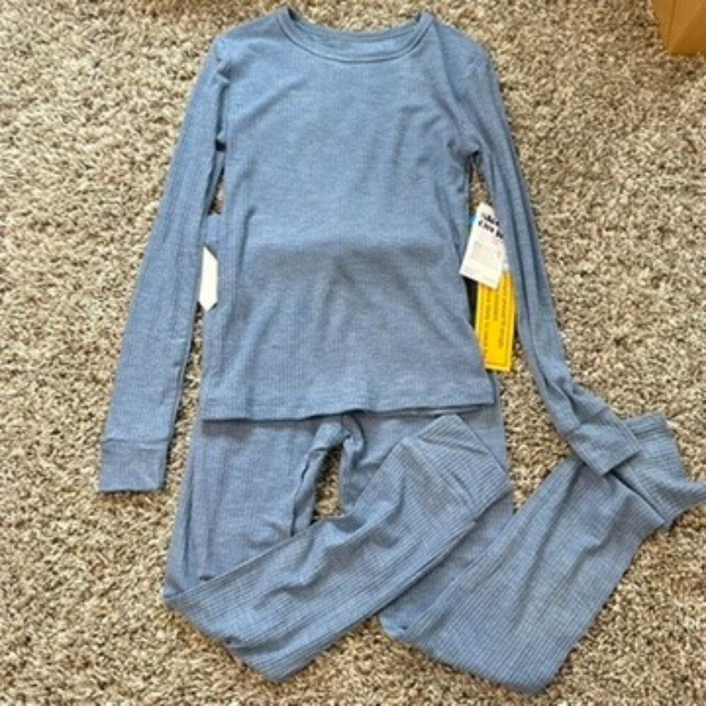 Sleep On It Bamboo Long Sleeve Pajama Set Ribbed Cozy Soft Fall Winter NWT Gift